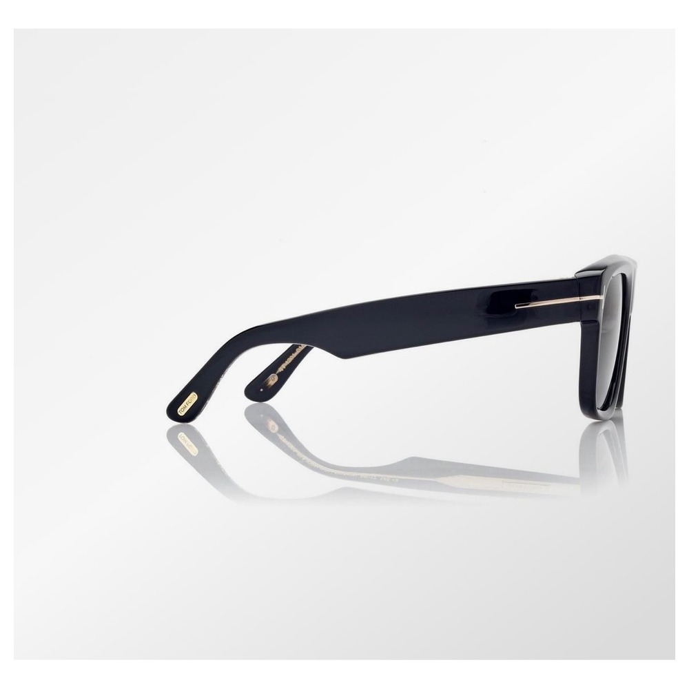 Tom Ford Fausto TF711 01A Black Square Sunglasses Mens Womens Made in Italy - Picture 2 of 11